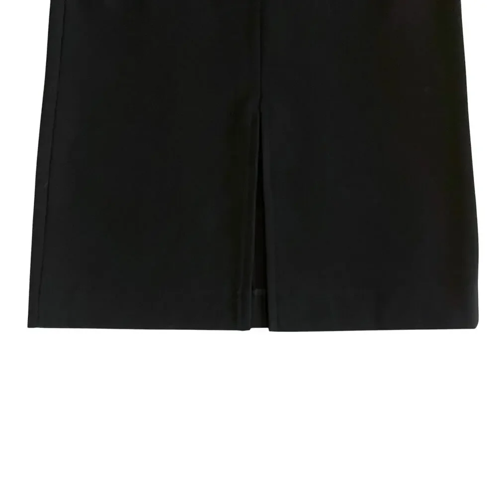Iris & Ink Black Straight Pencil Skirt Size 12 Office Career